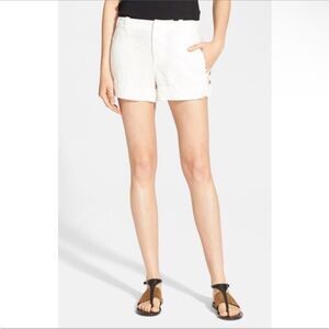 Vince Cuff Linen Shorts 372